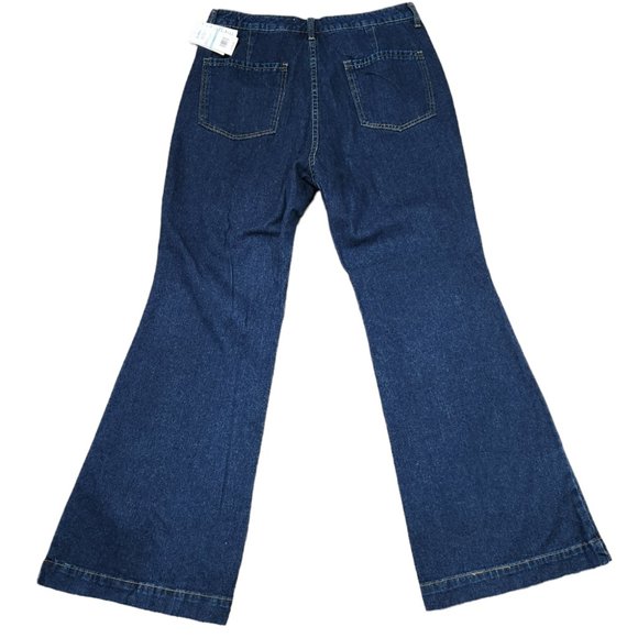 NWT Sam Edelman Women's Bay Blue High Rise Flared-Leg Trouser Jeans 31 - Picture 5 of 10